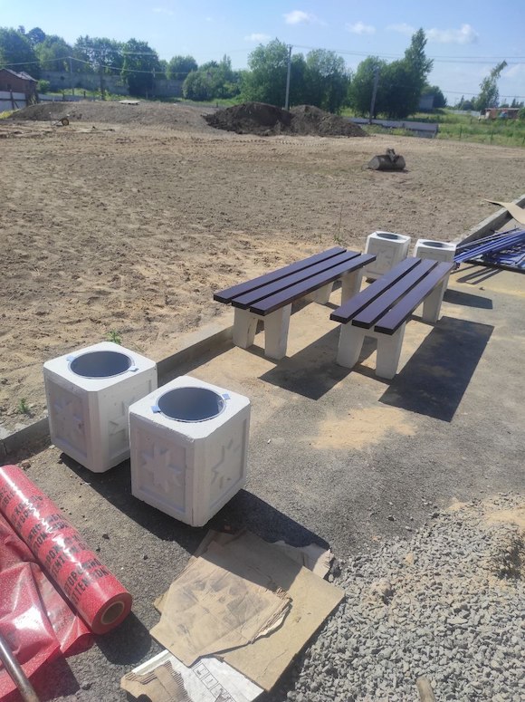 бетонная скамейка парковая лавка из бетона